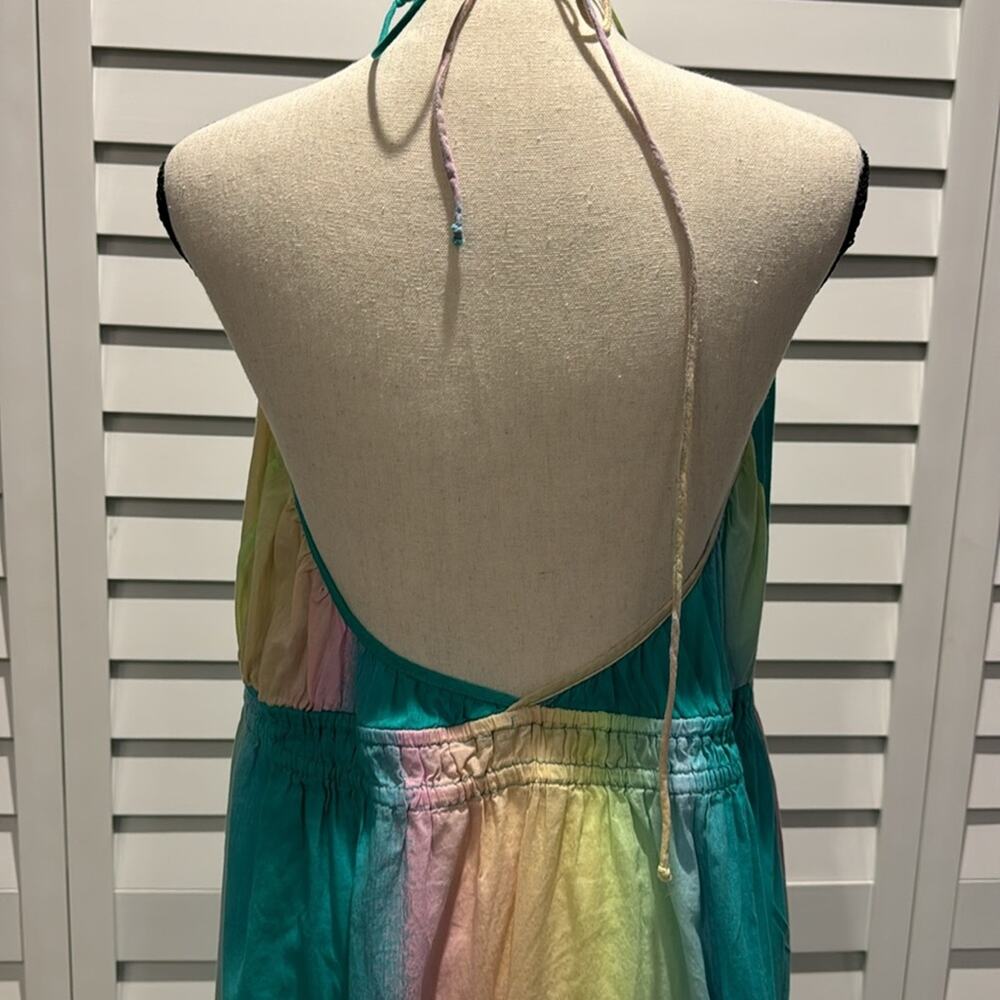 ASOS Halter Neck Colorful Beach Swim Dress with side Slits. - Picture 6 of 12